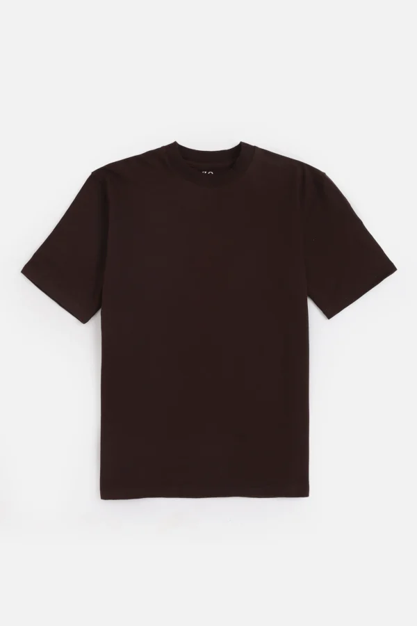 Oversized Solid T-Shirt Coffee