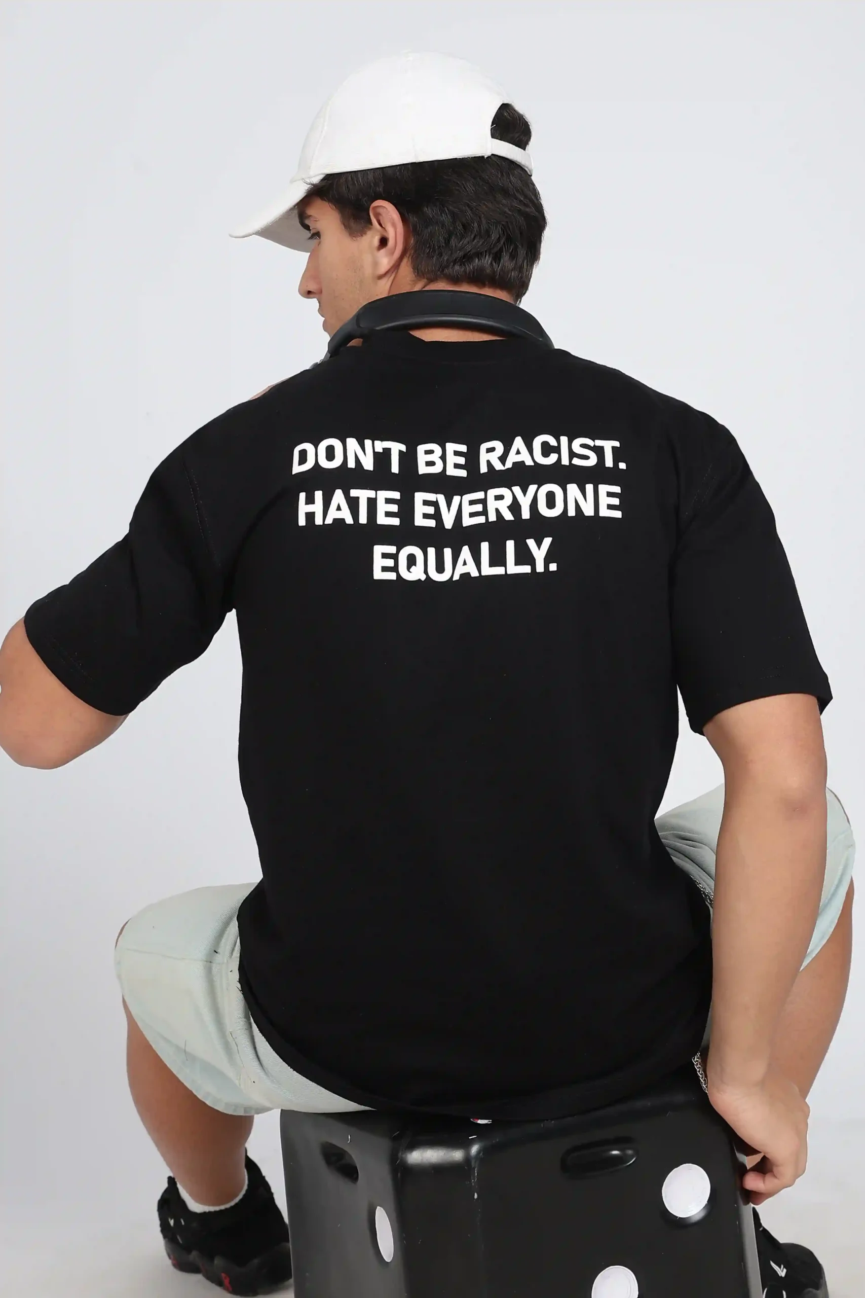 Don't be Racist T-Shirt Black - Image 6